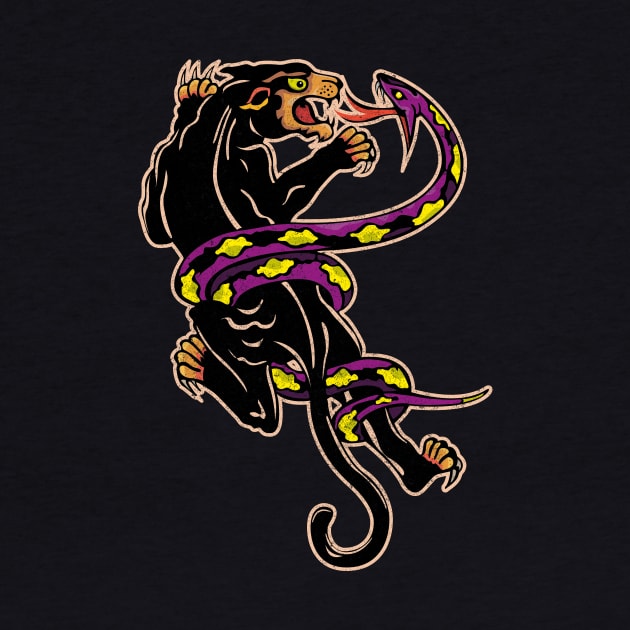 Traditional Tattoo Panther and Snake by BOEC Gear